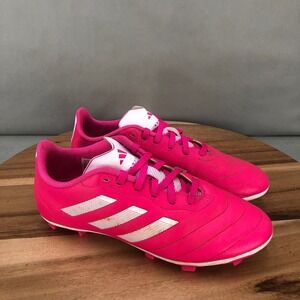 Adidas Goletto VIII Firm Ground Soccer Cleats Pink White Youth Size 4.5 Lace Up
